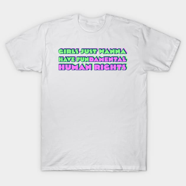 Girls just wanna have fundamental human rights T-Shirt by RocksNMills
